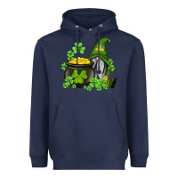 Navy st patricks gnome and pot of gold Heavyweight Hoodie - AdoDesignShop