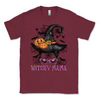 Burgundy witchy mama messy bun Classic Tee - CowGirlArtShop
