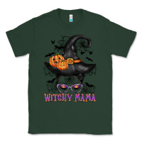 Sports Green witchy mama messy bun Classic Tee - CowGirlArtShop