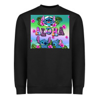 Black aloha stitch Heavyweight Sweatshirt - AdoDesignShop