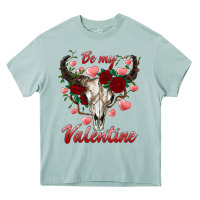 Arona be my valentine bull skull Heavy Core Tee - RanaPortraitStore