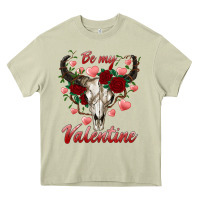 Mossy be my valentine bull skull Heavy Core Tee - RanaPortraitStore