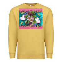 Antique Gold v.d flowers and hearts Premium Sweatshirt - AdoDesignShop