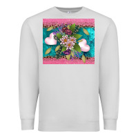 Dove Grey v.d flowers and hearts Premium Sweatshirt - AdoDesignShop