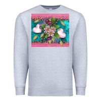 Heather Grey v.d flowers and hearts Premium Sweatshirt - AdoDesignShop