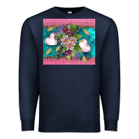 Navy v.d flowers and hearts Premium Sweatshirt - AdoDesignShop