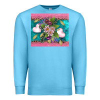 Ocean Blue v.d flowers and hearts Premium Sweatshirt - AdoDesignShop