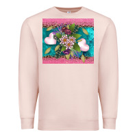 Pale Pink v.d flowers and hearts Premium Sweatshirt - AdoDesignShop