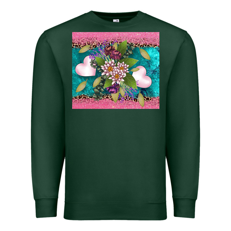 V.d Flowers And Hearts Premium Sweatshirt by AdoDesignShop | Teevron