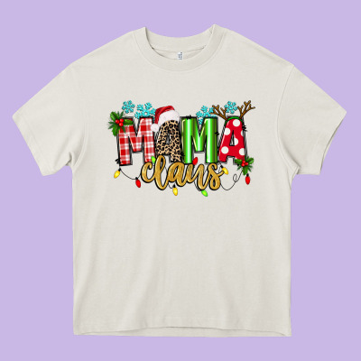 Mama Claus Heavy Core Tee Designed By Texasbilliewilder