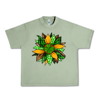 Oil Green St. Patrick's sunflower Urban Heavy Tee - OliviaCreatesArt