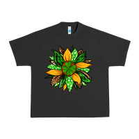 Pigment Black St. Patrick's sunflower Urban Heavy Tee - OliviaCreatesArt