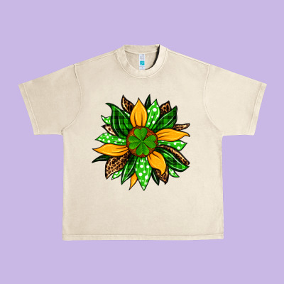 St. Patrick's Sunflower Urban Heavy Tee Designed By Oliviacreatesart