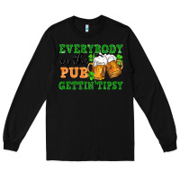 Black everybody in the pub gettin tipsy Long Sleeve Tee - FaDigitalArtStudio