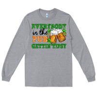 Heather Grey everybody in the pub gettin tipsy Long Sleeve Tee - FaDigitalArtStudio