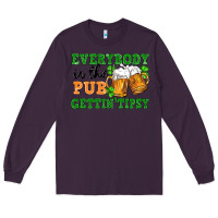 Plum everybody in the pub gettin tipsy Long Sleeve Tee - FaDigitalArtStudio
