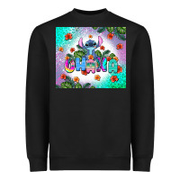 Black ohana stitch Heavyweight Sweatshirt - AdoDesignShop