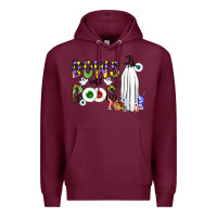 Burgundy Bows and Boos Y'all Premium Hoodie - CowhideDigitalArt