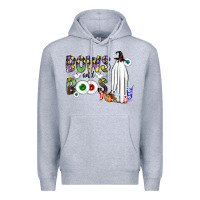 Heather Grey Bows and Boos Y'all Premium Hoodie - CowhideDigitalArt