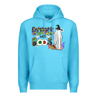 Ocean Blue Bows and Boos Y'all Premium Hoodie - CowhideDigitalArt