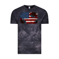 Cloud Black Distressed Sunflower American Flag Vintage Tee - Jasminsmagicworld