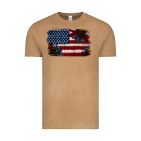 Vintage Camel Distressed Sunflower American Flag Vintage Tee - Jasminsmagicworld
