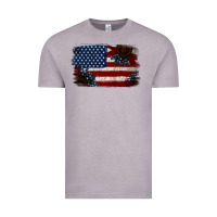 Vintage Zinc Distressed Sunflower American Flag Vintage Tee - Jasminsmagicworld