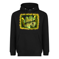 Black just lucky Heavyweight Hoodie - AdoDesignShop