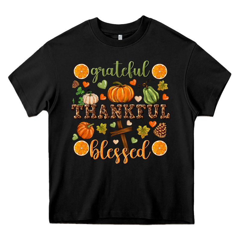 Grateful Thankful Blessed Heavy Core Tee by NancyCooperArtShop | Teevron