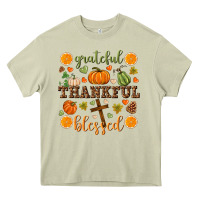 Mossy Grateful thankful blessed Heavy Core Tee - NancyCooperArtShop