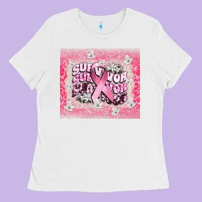 Survivor Cancer Awareness Ladies Tee Designed By Cowgirlartshop