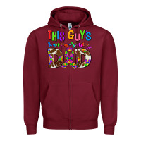 Burgundy this guys an ausome dad Zipper Hoodie - AdoDesignShop