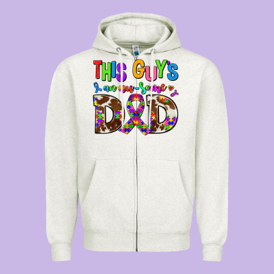 This Guys An Ausome Dad Zipper Hoodie Designed By Adodesignshop