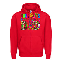 Red this guys an ausome dad Zipper Hoodie - AdoDesignShop