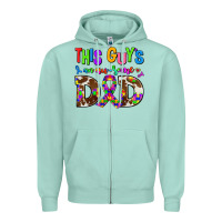 Seafoam this guys an ausome dad Zipper Hoodie - AdoDesignShop