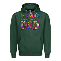 Sports Green this guys an ausome dad Zipper Hoodie - AdoDesignShop