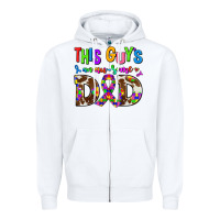 White this guys an ausome dad Zipper Hoodie - AdoDesignShop