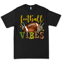 Black Football vibes yellow and green team color Premium Tee - HowdyJamesFarm
