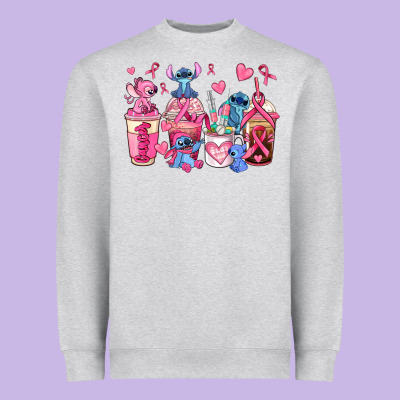 Breast Cancer Stitch Coffee Cups Heavyweight Sweatshirt Designed By Adodesignshop