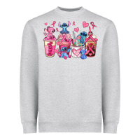 Heather Grey breast cancer stitch coffee cups Heavyweight Sweatshirt - AdoDesignShop