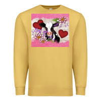 Antique Gold lotus heart cow valentine Premium Sweatshirt - AdoDesignShop