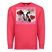 Cardinal lotus heart cow valentine Premium Sweatshirt - AdoDesignShop