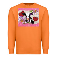 Carrot lotus heart cow valentine Premium Sweatshirt - AdoDesignShop
