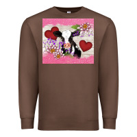 Chestnut lotus heart cow valentine Premium Sweatshirt - AdoDesignShop