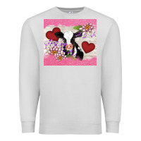 Dove Grey lotus heart cow valentine Premium Sweatshirt - AdoDesignShop