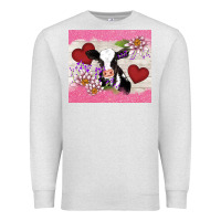 Oatmeal Heather lotus heart cow valentine Premium Sweatshirt - AdoDesignShop