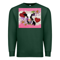 Sports Green lotus heart cow valentine Premium Sweatshirt - AdoDesignShop