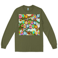 Army Green Happy Easter Seamless Pattern Long Sleeve Tee - BundleAndBundleShop