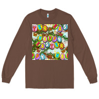 Chestnut Happy Easter Seamless Pattern Long Sleeve Tee - BundleAndBundleShop