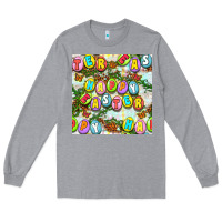 Heather Grey Happy Easter Seamless Pattern Long Sleeve Tee - BundleAndBundleShop